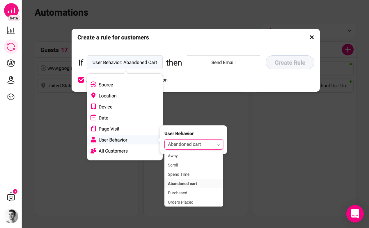 send engaging emails - abandoned cart
