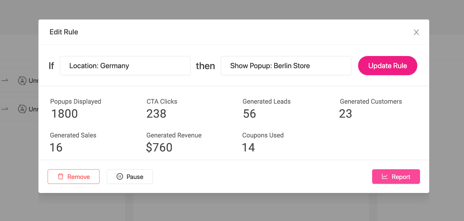 woocommerce conversion tracking - automation performance popups