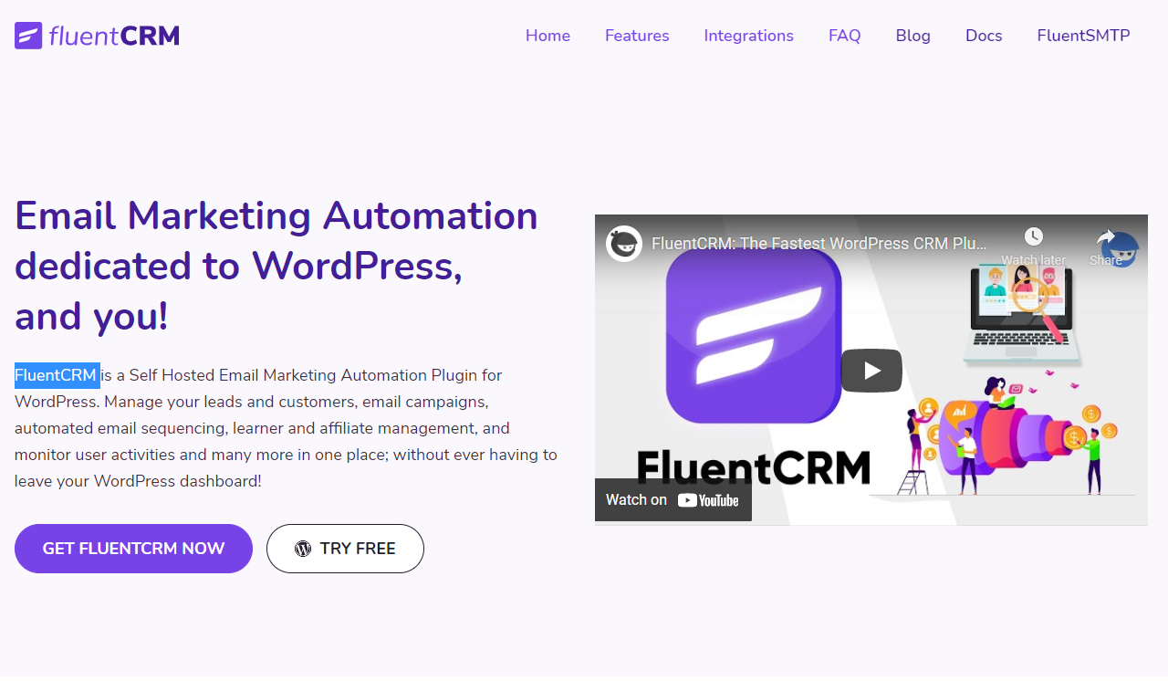 Screenshot of FluentCRM Screenshot of FluentCRM