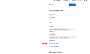 cloudflare api token