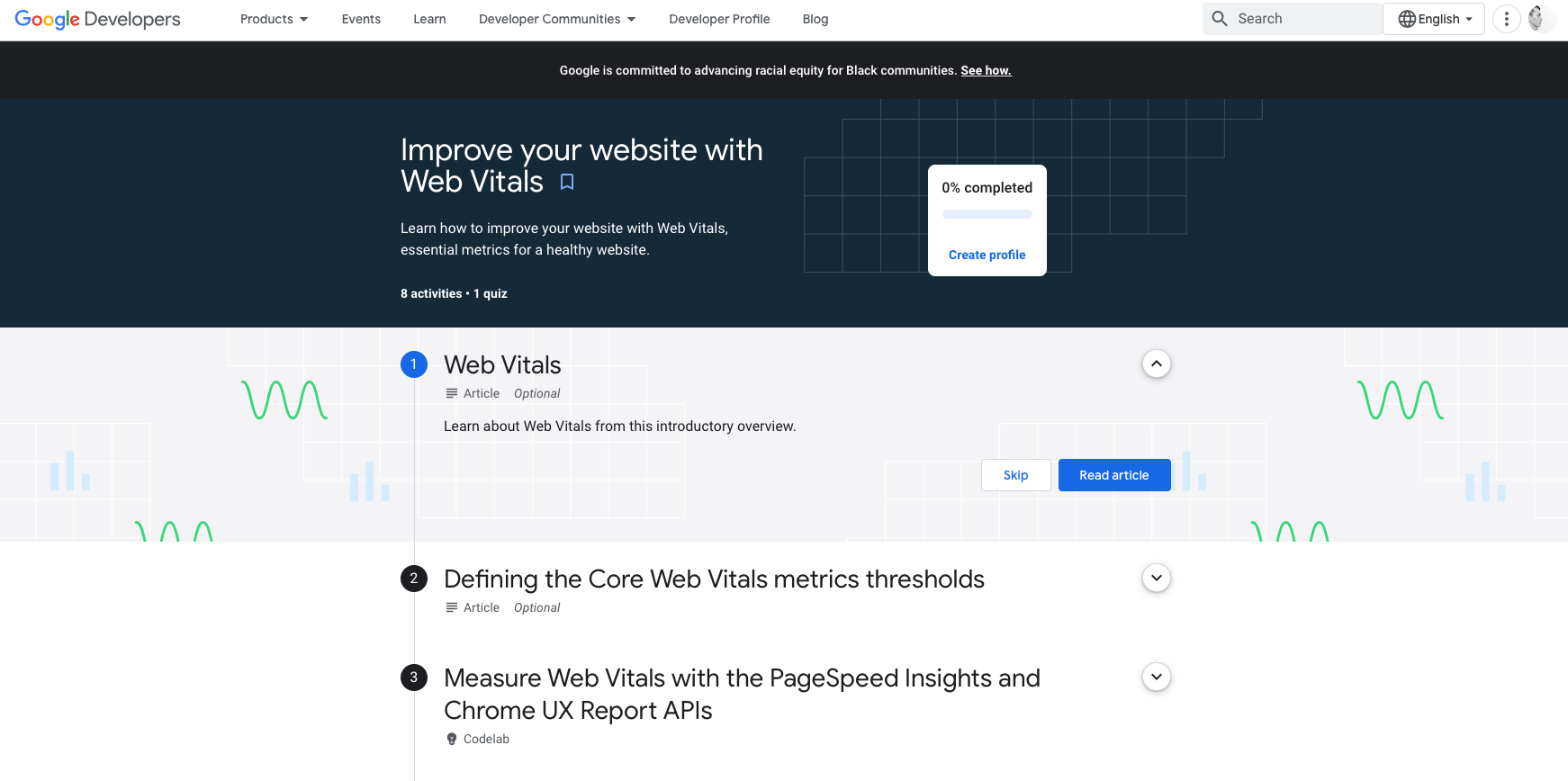 Google Develops Core Web Vitals