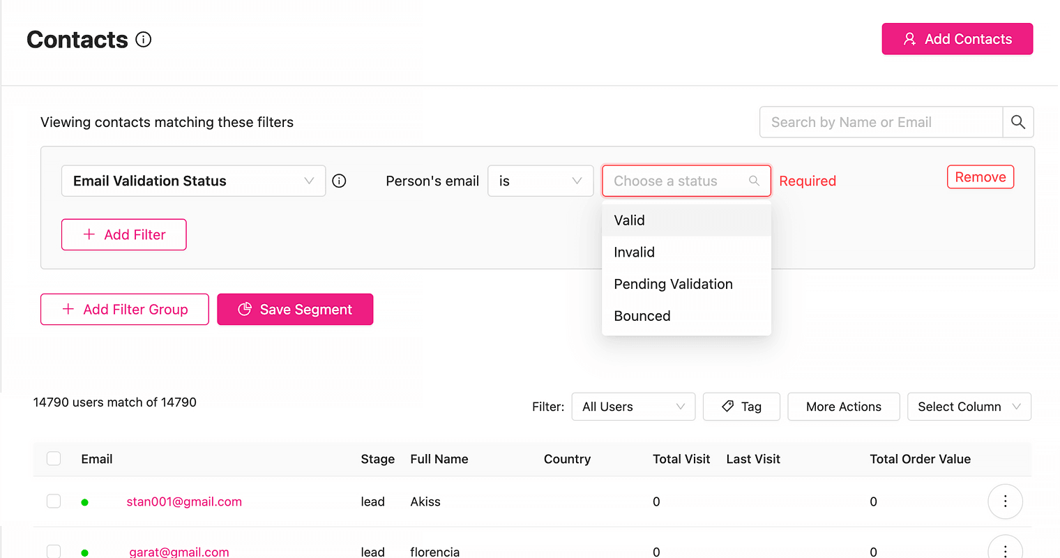 email deliverability - email validation status