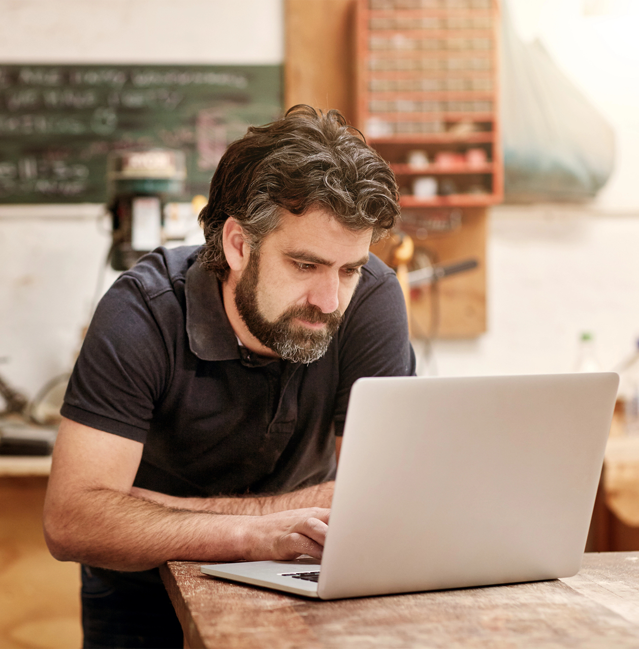person using laptop